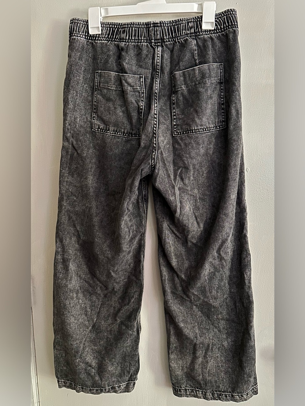 GAP High Rise Wide Leg Utility Denim Pants Gray Wash Medium - Picture 3 of 10